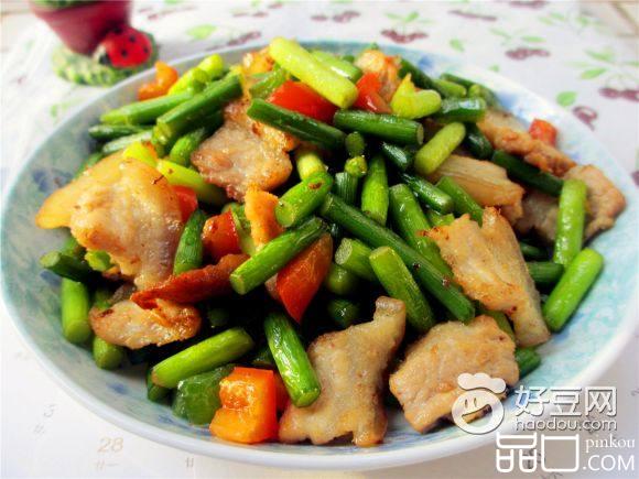 蒜苔炒五花肉