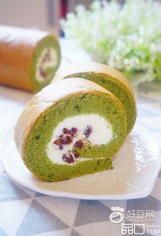 抹茶红豆卷