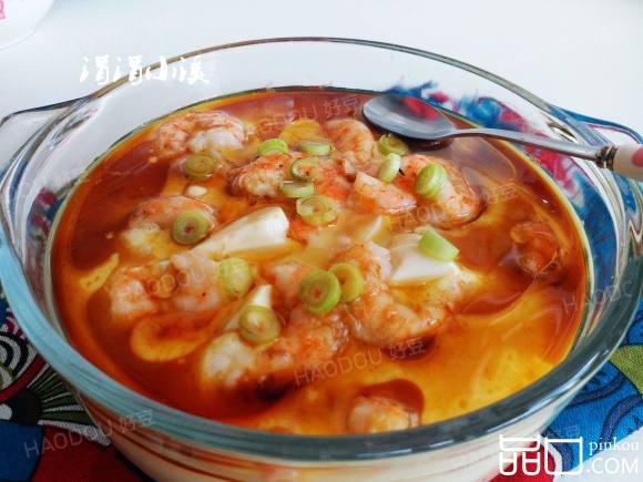 虾仁豆腐蒸水蛋