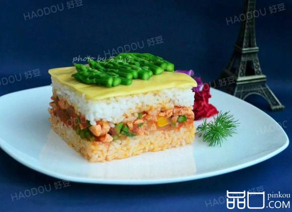 三文鱼米饭三明治