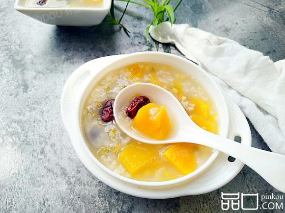 南瓜绿豆红枣粥