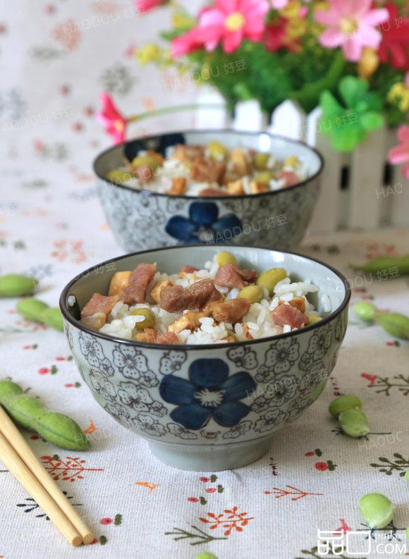 咸肉毛豆焖饭