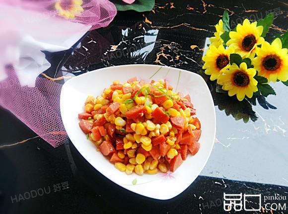 脆皮肠炒玉米粒