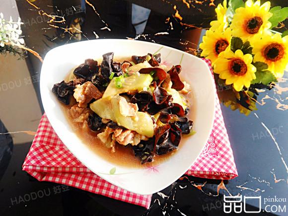 丝瓜木耳炒肉