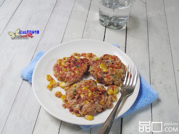香煎玉米肉饼