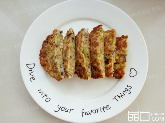 田园彩蔬鸡肉饼