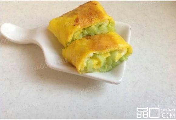 蛋皮黄瓜卷