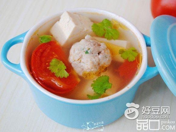 番茄豆腐丸子汤