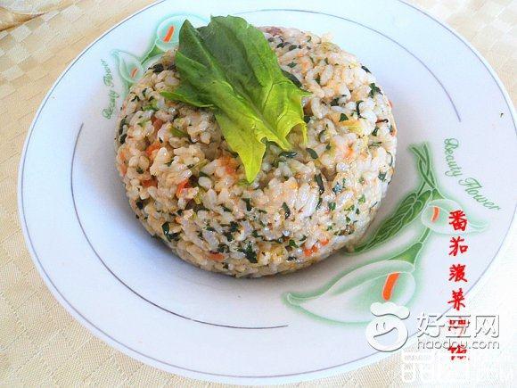 番茄菠菜炒饭