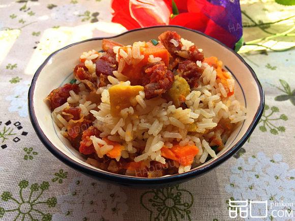 腊味红薯焖饭