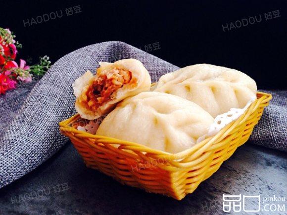 白菜肉柳叶蒸包