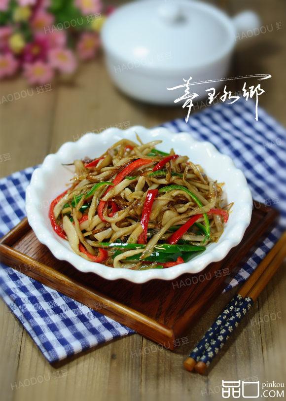 双椒杏鲍茹丝