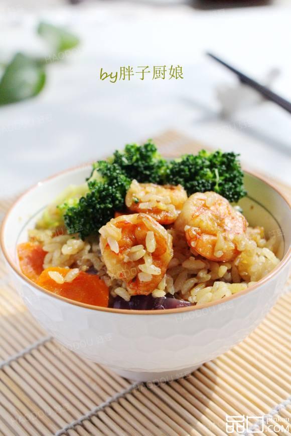 咖喱虾仁焖米饭