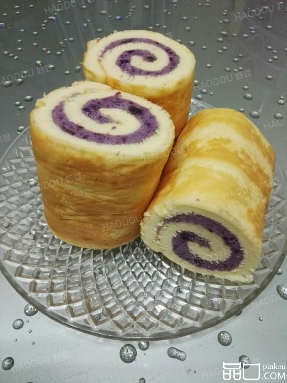 烫面紫薯蛋糕卷