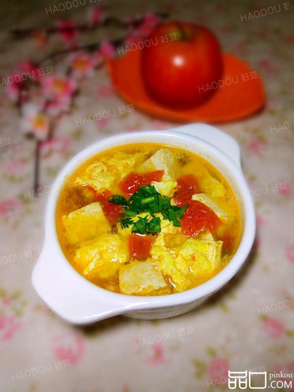 番茄鸡蛋豆腐汤