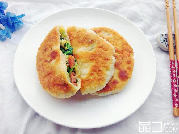 韭菜鸡蛋发面饼