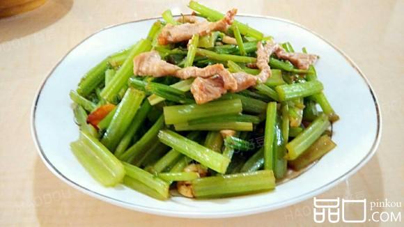 芹菜炒肉#多效护理一