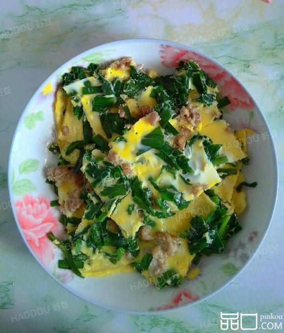 肉沫韭菜煎蛋
