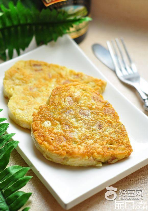芹菜虾仁玉米蛋饼