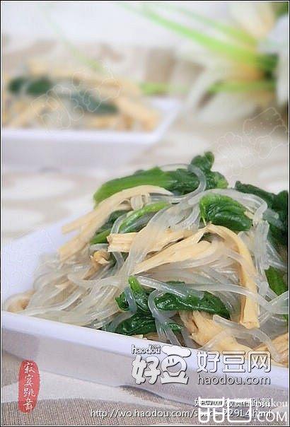 菠菜粉丝拌腐竹