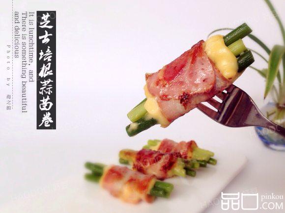 芝士培根蒜苗卷