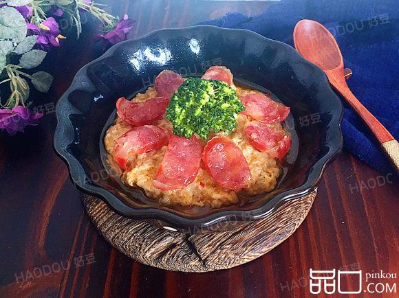 腊肠蒸肉饼