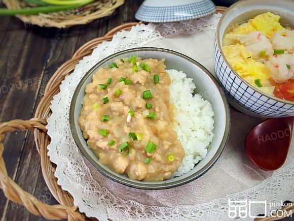 肉末土豆泥盖浇饭