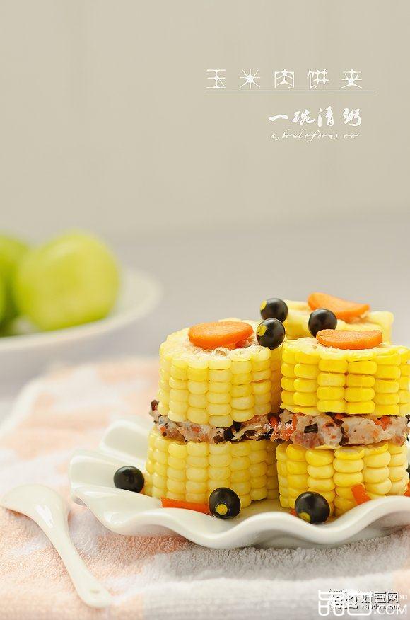 玉米夹肉饼