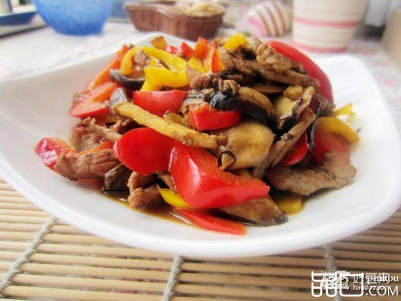 香菇彩椒肉丝