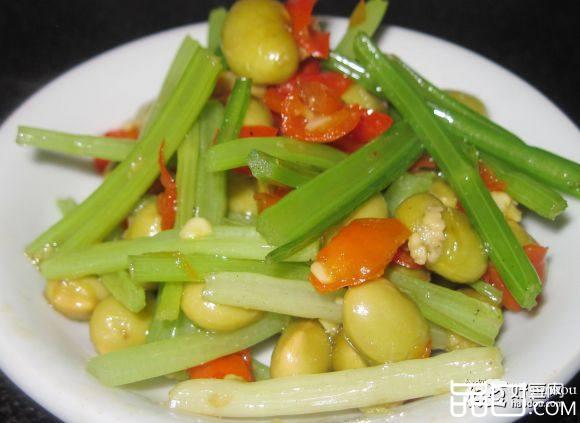 芹菜炒毛豆