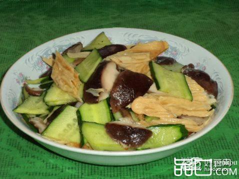 腐竹香菇炒黄瓜
