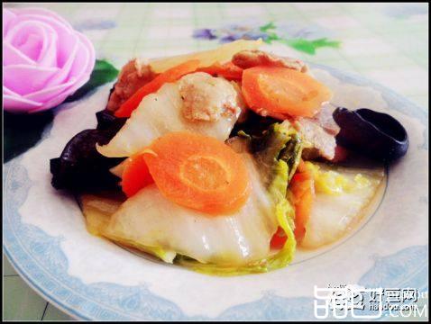 白菜炒胡萝卜木耳
