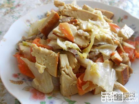 炒豆干白菜片