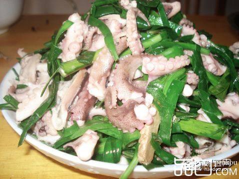韭菜炒鱿鱼