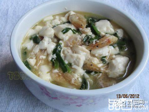 韭菜虾干烧豆腐
