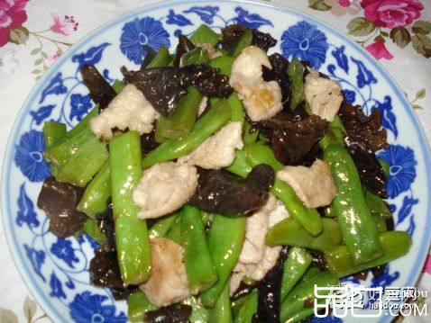 四季豆木耳炒肉
