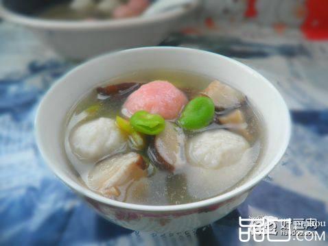 香菇蚕豆鱼丸汤