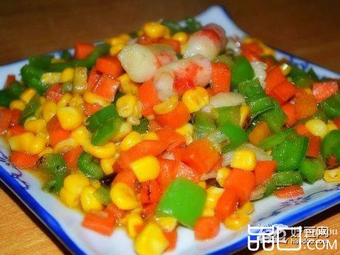 青椒炒玉米粒