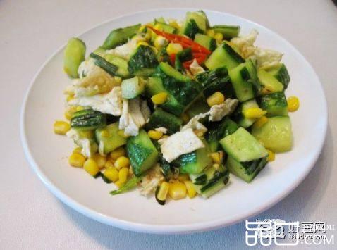 玉米蛋清炒青瓜