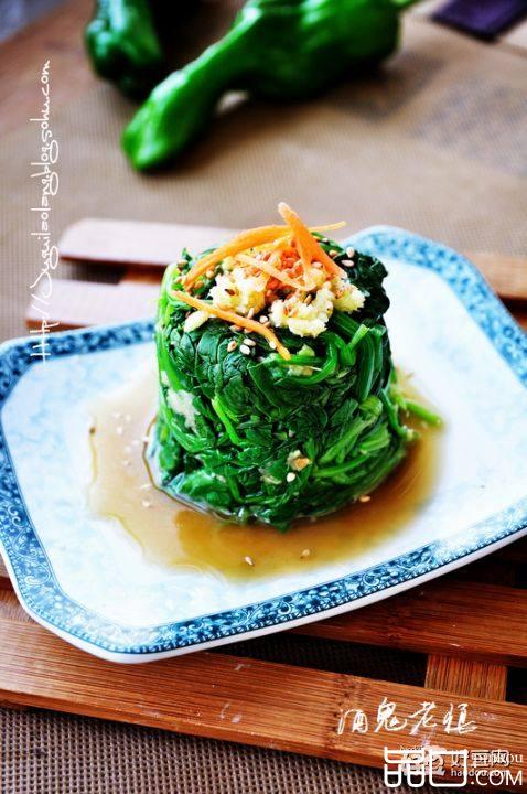 蒜泥菠菜塔