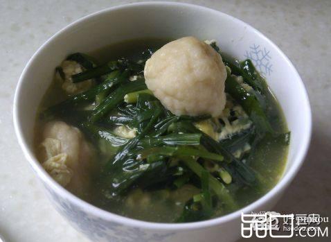 韭菜鱼丸蛋汤