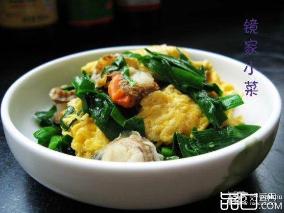 扇贝鸡蛋炒韭菜