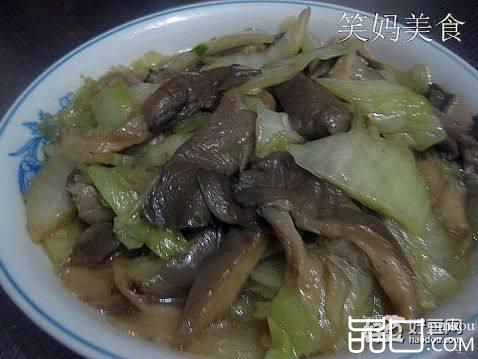 白菜炒平菇