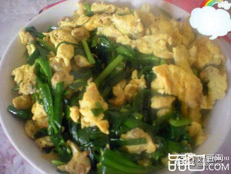 鸡蛋蛤蜊炒韭菜