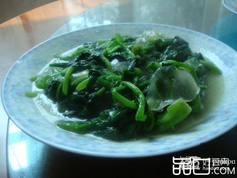 菠菜炖粉皮
