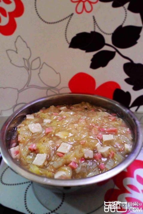 白菜豆腐粉丝煲
