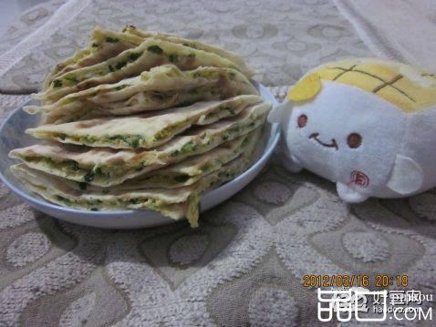 小葱白菜鸡蛋合子