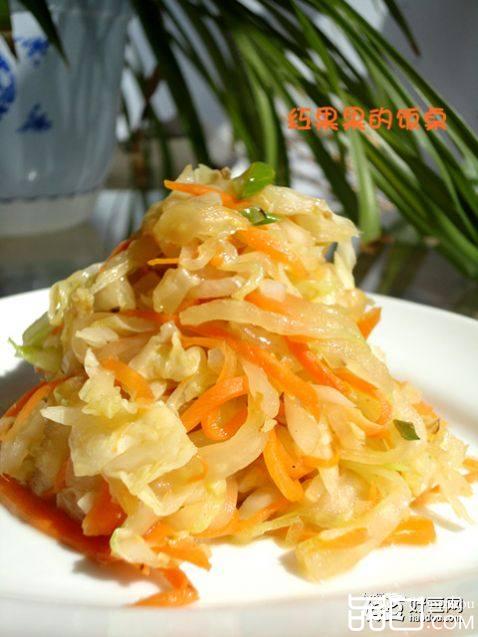 蚝油白菜胡萝卜丝