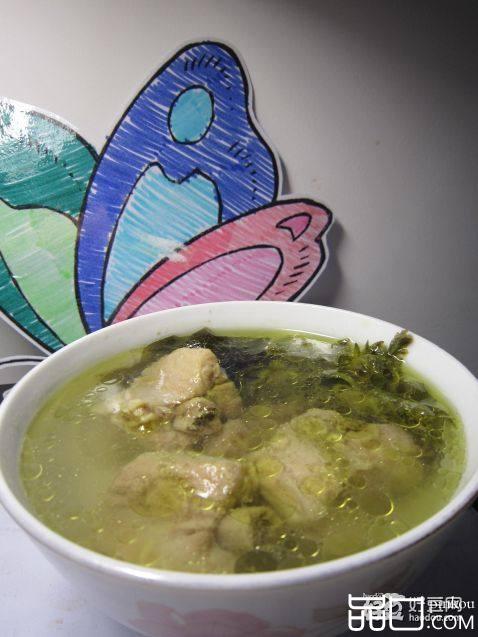野生荠菜排骨汤