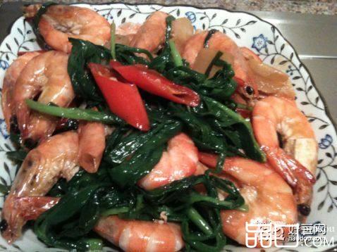青韭鲜虾